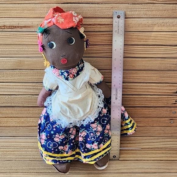 Vintage Other - Jamaican Vintage Black Americana African American cloth folk art doll